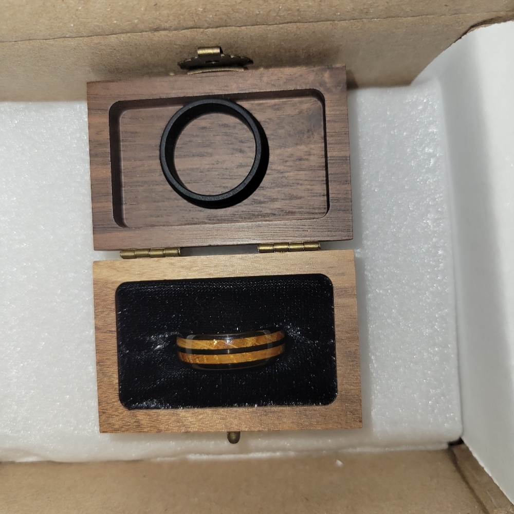 Bourbon Whiskey Barrel Wedding Band